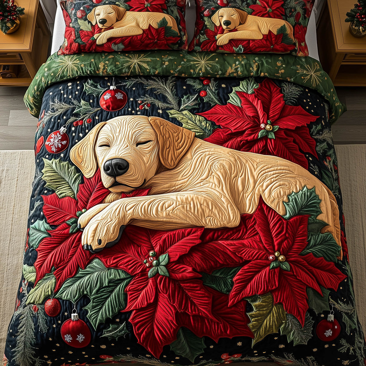 Festive Labrador Duvet Cover Set
