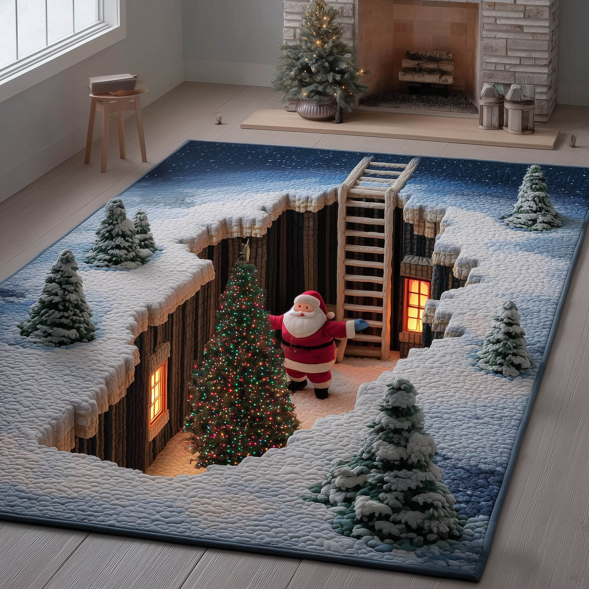 Festive Santa Area Rug