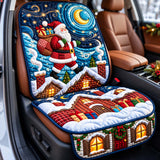 Rooftop Starlight Santa on Chimney Quilted Car Seat Protector