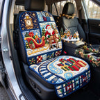 Christmas Eve Flying Sleigh Journey Quilted Car Seat Protector