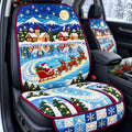 Moonlit Christmas Eve Reindeer Flight Quilted Car Seat Protector