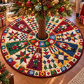 Nostalgic Nutcracker Plaid Quilted Tree Skirt