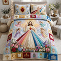 Sacred Heart Jesus 3-Piece Quilted Bedding Set