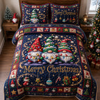 Merry Christmas 3-Piece Quilted Bedding Set