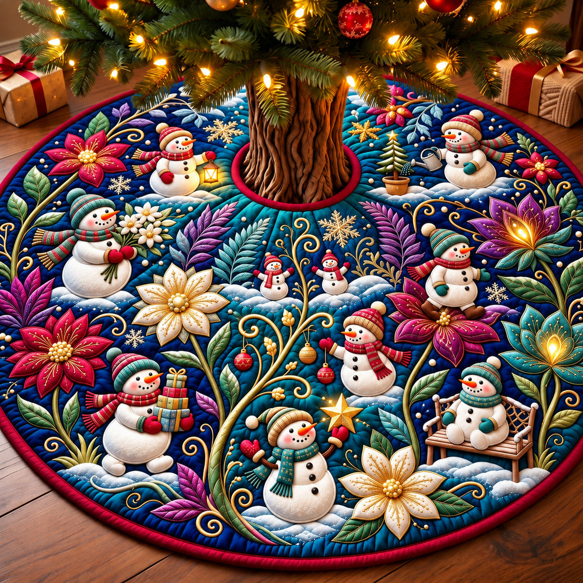 Luminous Garden Fairyland Quilted Tree Skirt