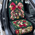 Holy Christian Floral Cross Ribbon Quilted Car Seat Protector