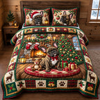 Chubby Puppy Winter Snuggle Quilted Bedding Set