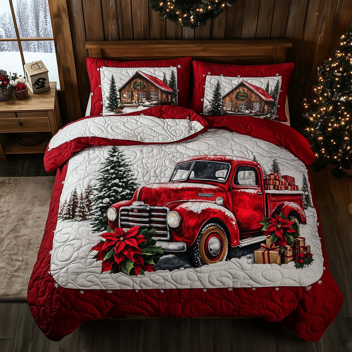 Christmas Truck Duvet Cover Set