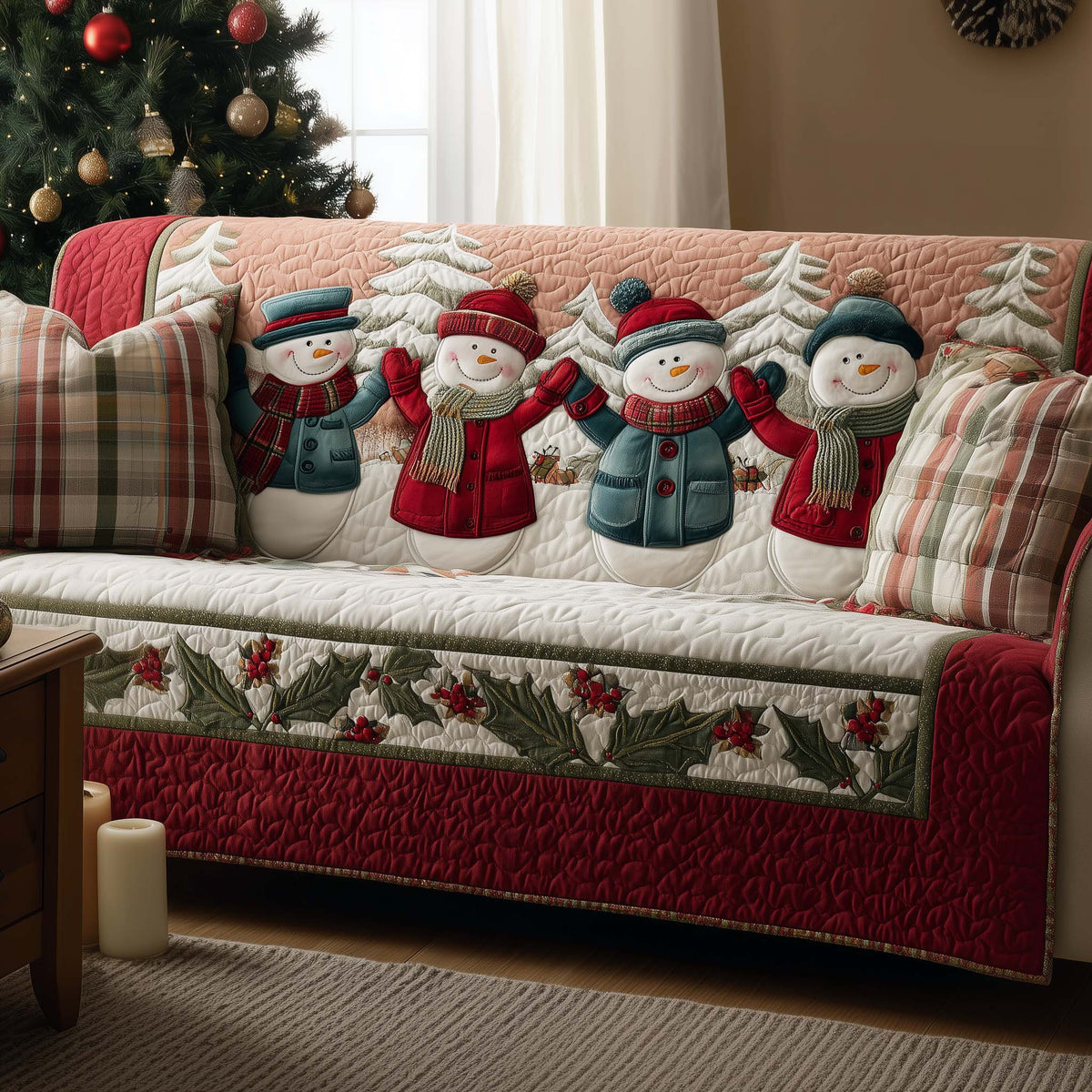 Cozy Chilly Pal Quilted Sofa Cover