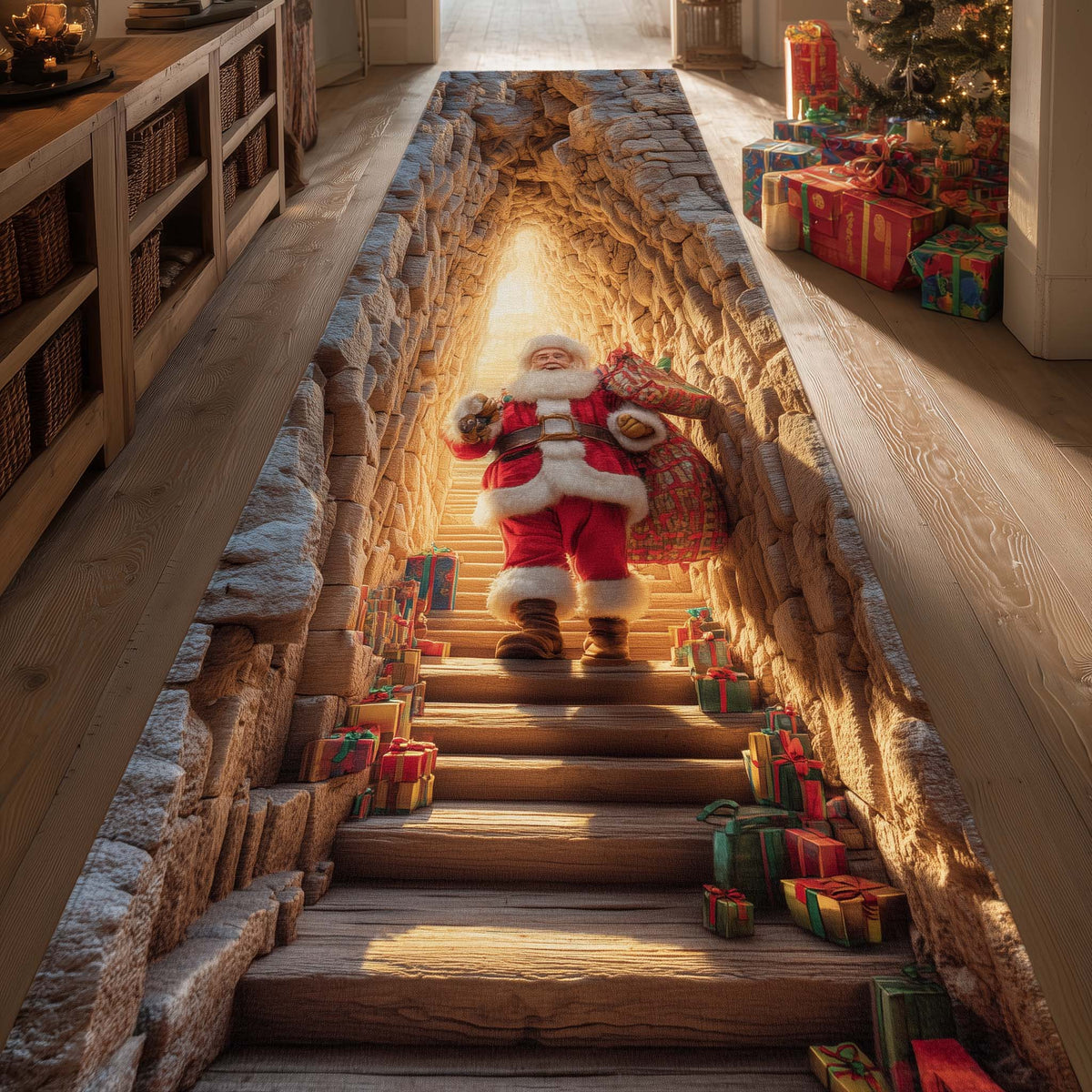 Jolly Santa Runner Rug