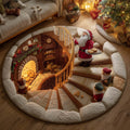 Santa Bakery Quilted Round Mat