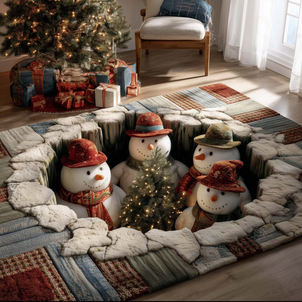 Jolly Snowman Area Rug