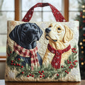 Faithful Golden Companion Quilted Tote Bag