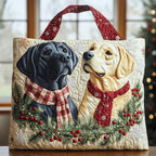 Faithful Golden Companion Quilted Tote Bag