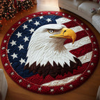 American Eagle Quilted Round Mat