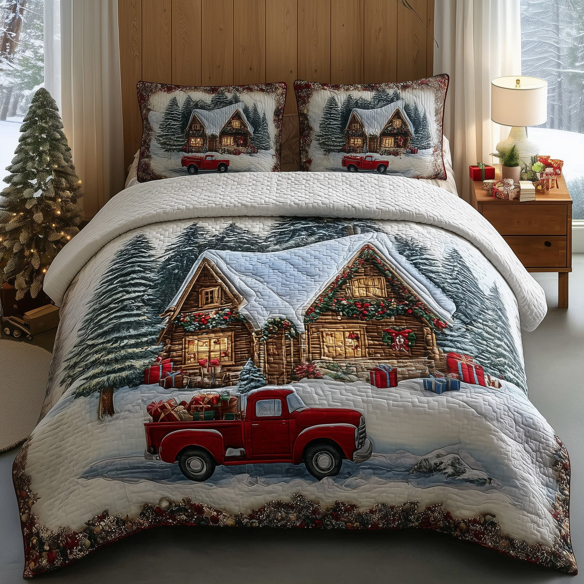 Evergreen Timberline Retreat Quilted Bedding Set