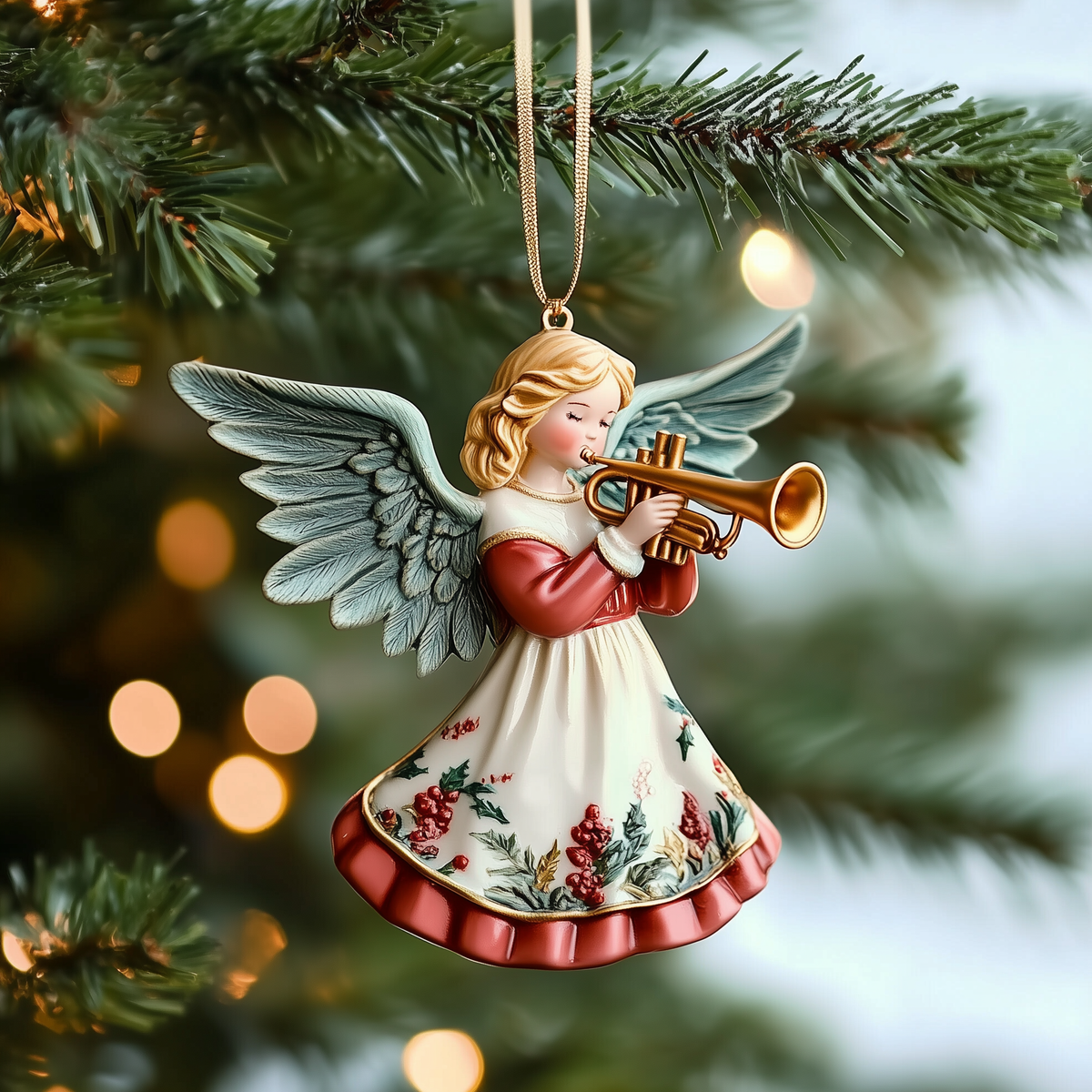 Christmas Angel Mica Ornament