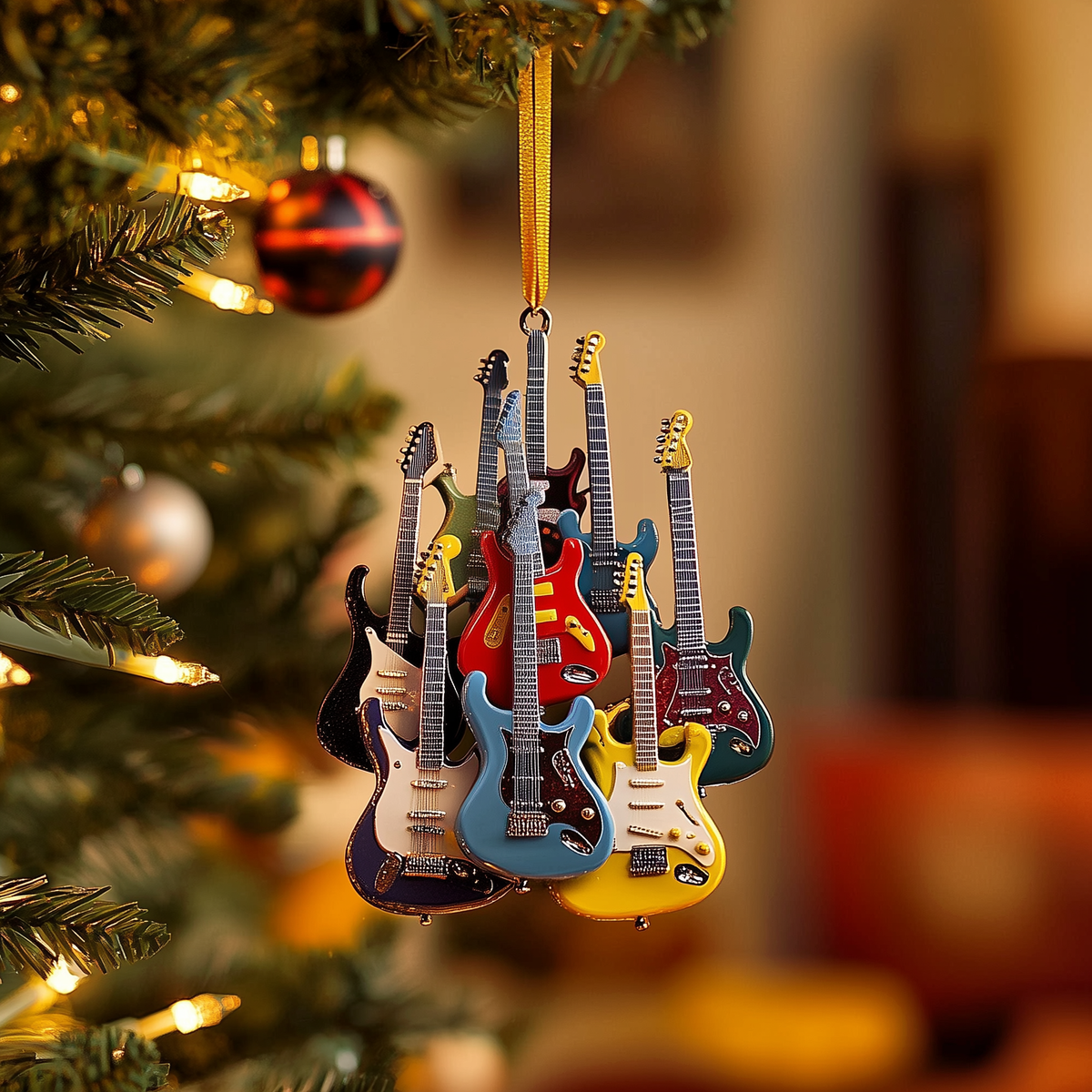 Electric Guitar Mica Ornament
