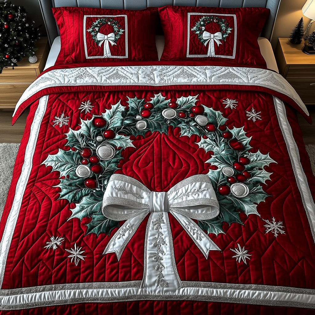 Botanical Holly Garland Duvet Cover Set