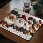 Jolly Pomeranian Quilted Place Mat