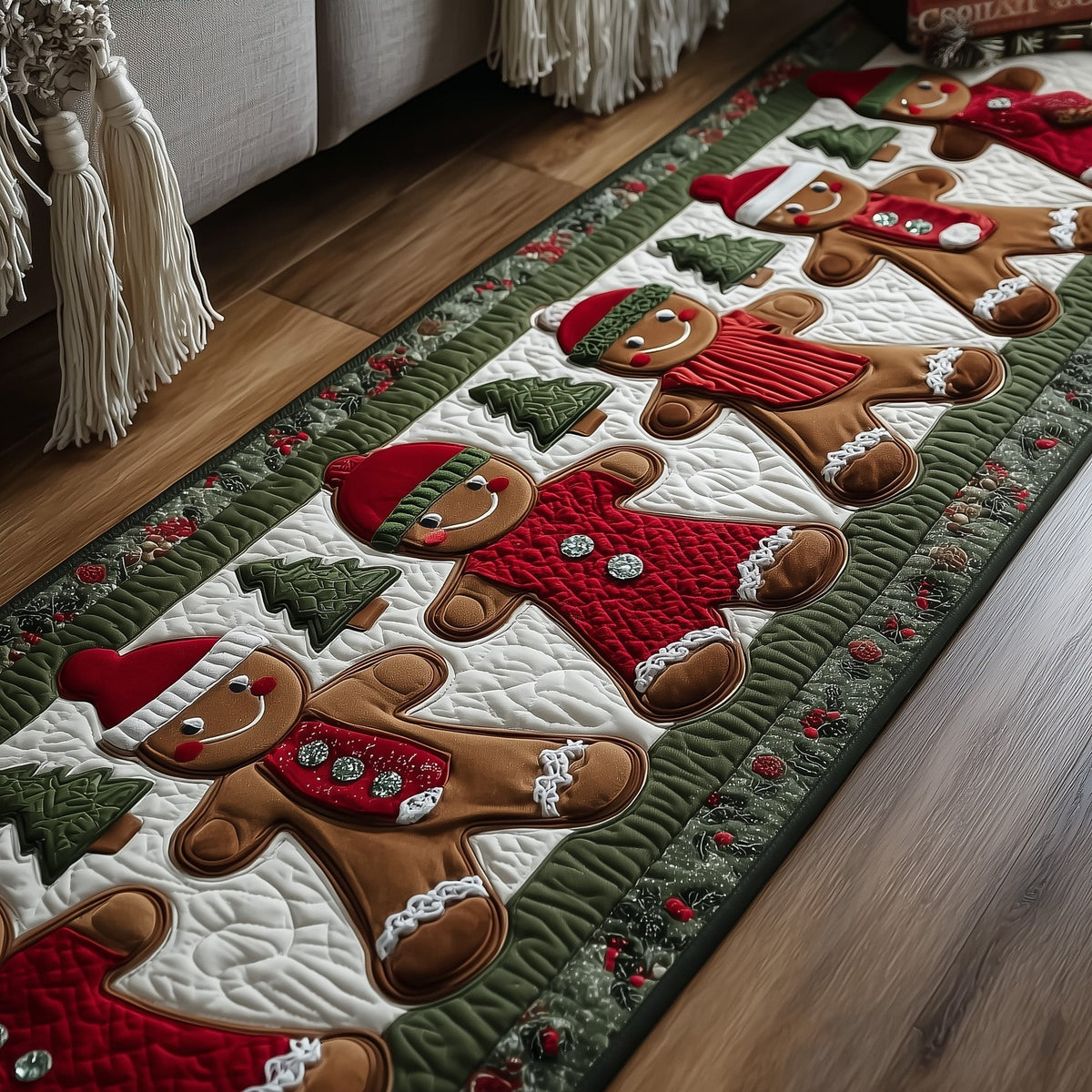 Sweet Gingerbread Lane Runner Rug