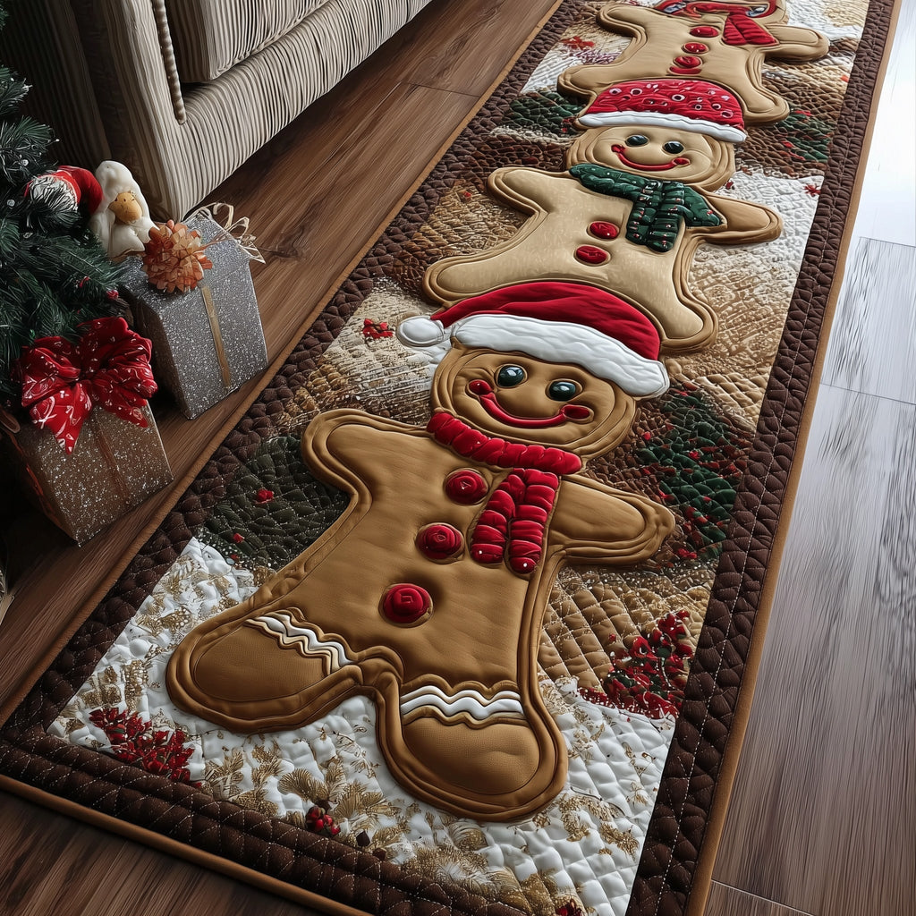 Festive Gingerbread Lane Runner Rug