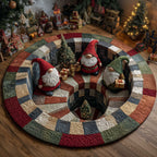 Jolly Workshop Gnome Quilted Round Mat
