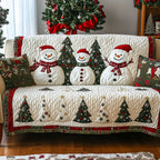 Holiday Glow Tree Quilted Sofa Cover