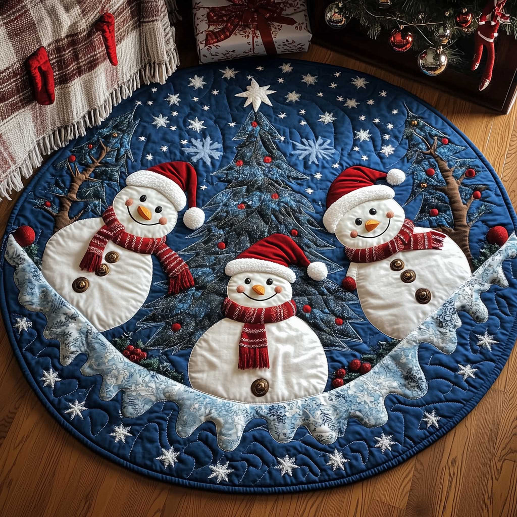 Holiday Glow Quilted Round Mat