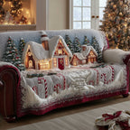 Cozy Christmas Wonderland Quilted Sofa Cover