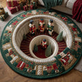 Elves' Jolly Workshop Quilted Round Mat