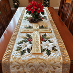 Luminous Halo Shimmer Quilted Table Runner