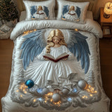 Seraphic Golden Angels Duvet Cover Set