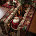 Santa Toymaker Workshop Quilted Table Runner