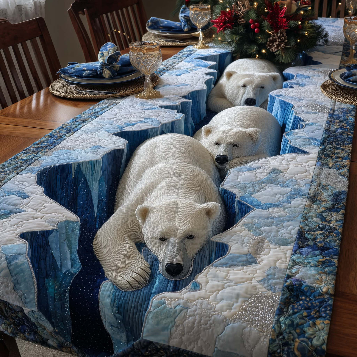 Polar Trail Quilted Table Runner