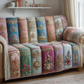 Literary Fireside Alcove Quilted Sofa Cover