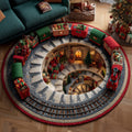 Jolly Workshop Train Quilted Round Mat