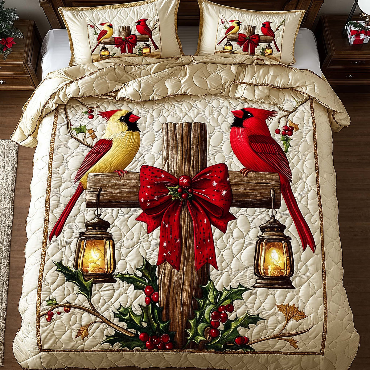 Cardinal Blessings Duvet Cover Set