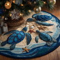 Ocean Sea Turtle Wonderland Quilted Tree Skirt