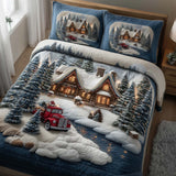 Snowbound Swiss Alpine Chalet Duvet Cover Set