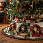 Jolly Dachshund Quilted Tree Skirt