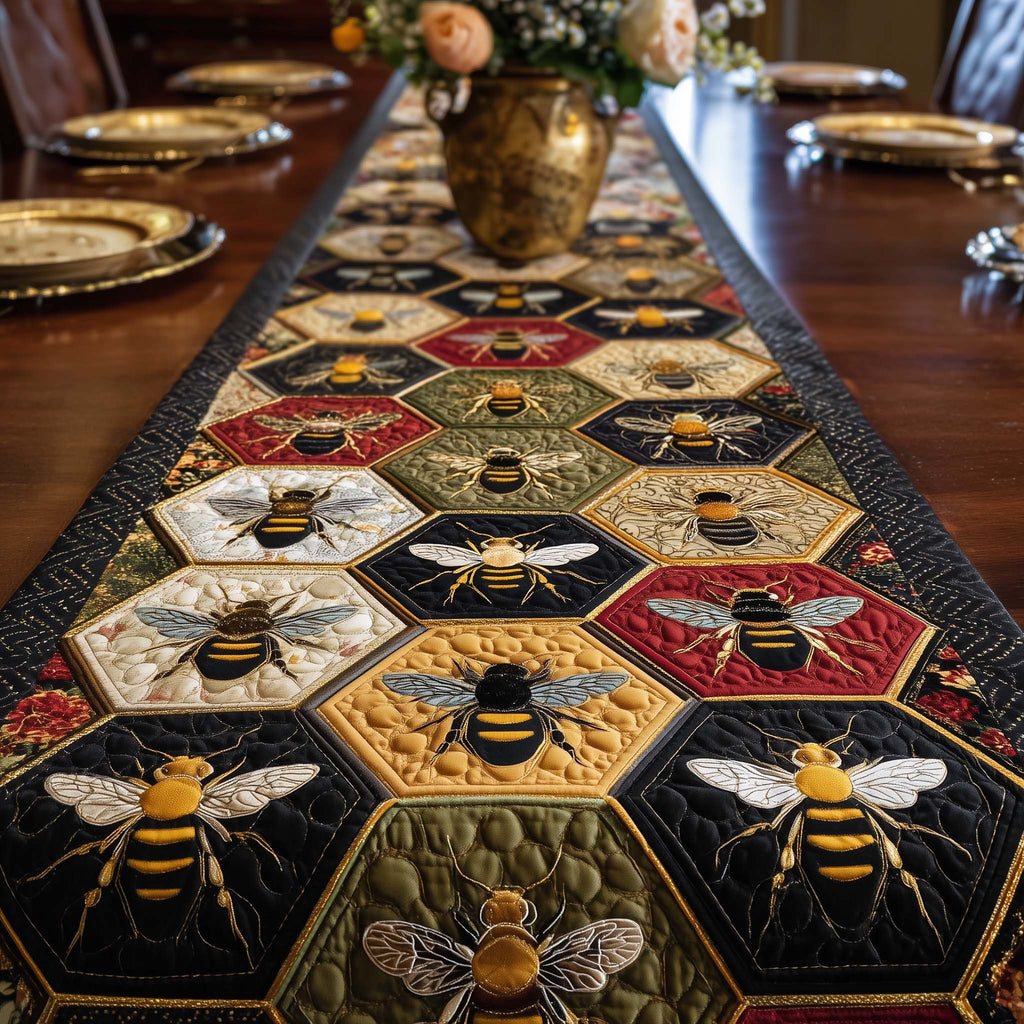 Wildflower Honey Trail Quilted Table Runner