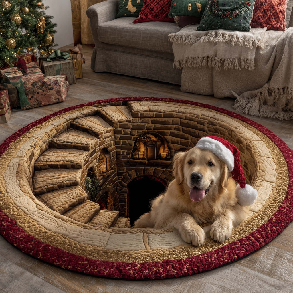 Retriever Magic Quilted Round Mat