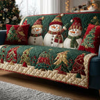 Holiday Glow Quilted Sofa Cover