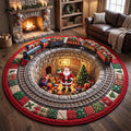 Jolly Workshop Santa Claus Quilted Round Mat
