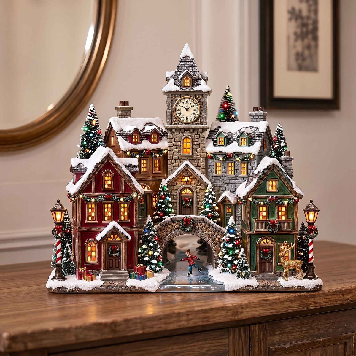 Yuletide Village Wooden Block 3-Layers