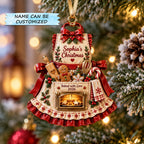 Personalized Holiday Baking Christmas Mica Ornament QTCUZ