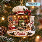 Personalized Holiday Baking Christmas Mica Ornament QTCUZ