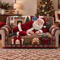 Santa Nap Time Quilted Sofa Cover