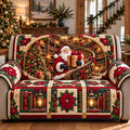 Warm Library Armchair Santa Quilted Sofa Cover